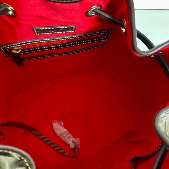 NEW! $358 Dooney & Bourke Luxury Drawstring Leather Croco Embossed - Picture 7 of 8